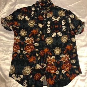 Zara floral button up